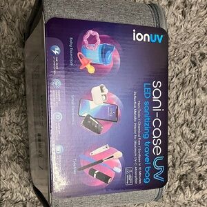 Gray LED Sanitizing Travel Bag